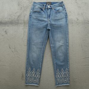 Frank Lyman Jeans Women's Size S/P Blue Mid-Rise Cropped Denim 26.5" Inseam